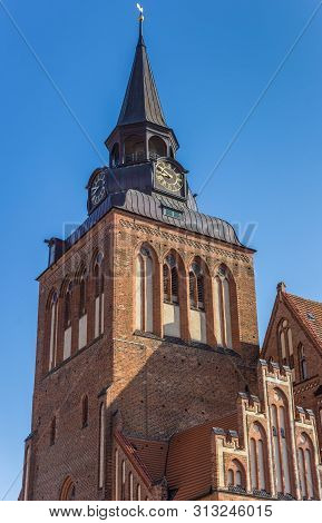 Tower Of The Historic Dom Church In Gustrow, Germany