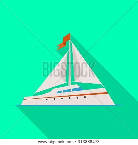 Vector Illustration Of Boat And Ship Sign. Set Of Boat And Ocean Vector Icon For Stock.