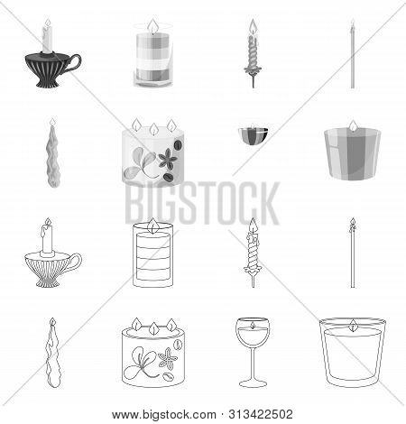 Vector Design Of Relaxation And Flame Icon. Collection Of Relaxation And Wax Stock Symbol For Web.