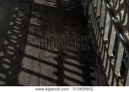Nonthaburi, Thailand - Jul 21,2019 :  The Corridor Of Old City Hall, European Style Building. The Vi