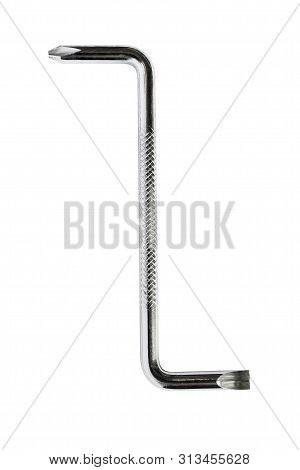 Combined Crosshead And Straight Screwdriver On White Background