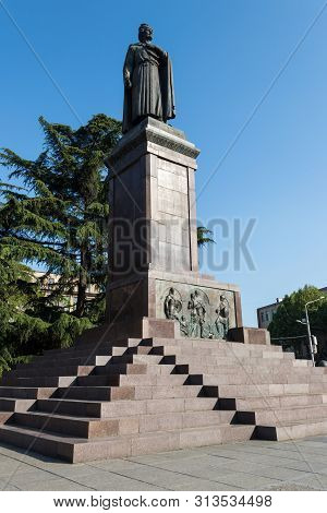Monument To Shota Rustaveli In Tbilisi, Georgia