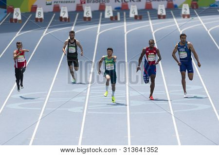 Rio, Brazil - September 10, 2016: Townsend-roberts Roderick (usa) During Men 100m - T47 Round 1 Heat