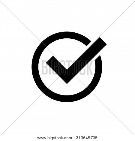 Checkmark Icon On Isolated Background.symbol Of Choise For Web, Social Media. Vector Illusration Eps