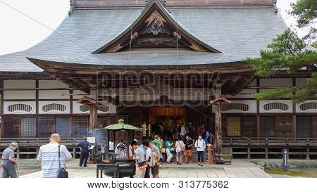 Iwate, Japan. Aug 04, 2017 : Chuson-ji Temple Area In The Town Of Hiraizumi In Iwate Prefecture, Jap
