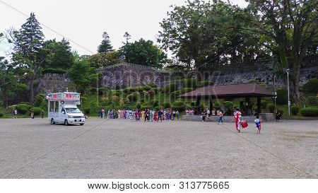 Iwate Prefecture, Japan - Aug 04 2017 : City View Of Morioka, During The Sansa Odori Festival, Citiz