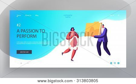 Wealth, Income. Website Landing Page, Tiny People With Huge Jewelry And Documents Folder, Money, Cap