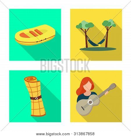 Isolated Object Of Trekking And Wildlife Icon. Collection Of Trekking And Leisure Vector Icon For St