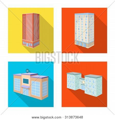 Vector Illustration Of Construction And Building Logo. Set Of Construction And Estate Vector Icon Fo