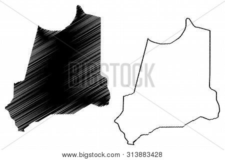 Batha Region (regions Of Chad, Republic Of Chad) Map Vector Illustration, Scribble Sketch Batha Map