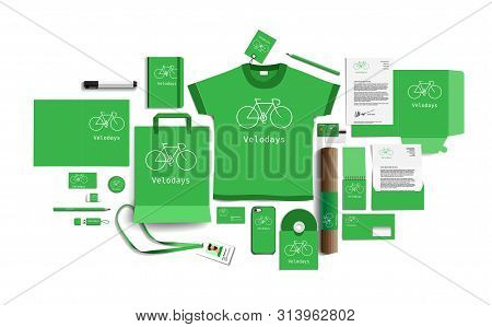 Corporate Identity Of The Company. Stock Vector Mockup Set. Template Design Elements Company. Illust