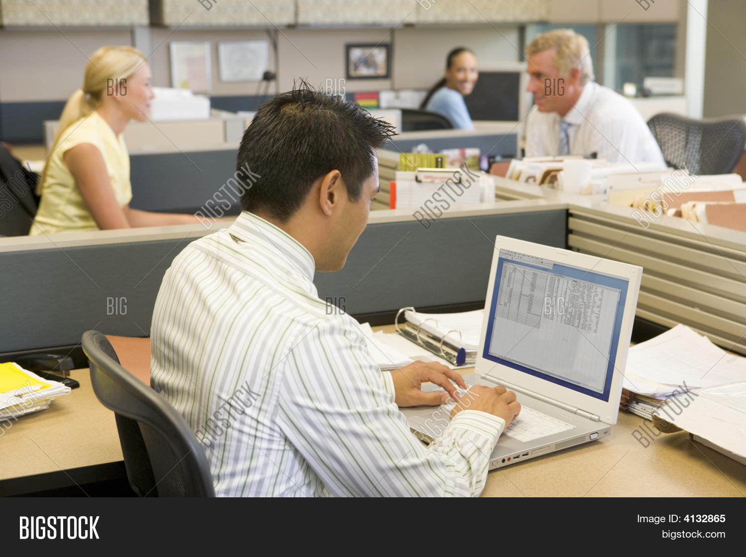 Businessman Cubicle Image & Photo (Free Trial) | Bigstock