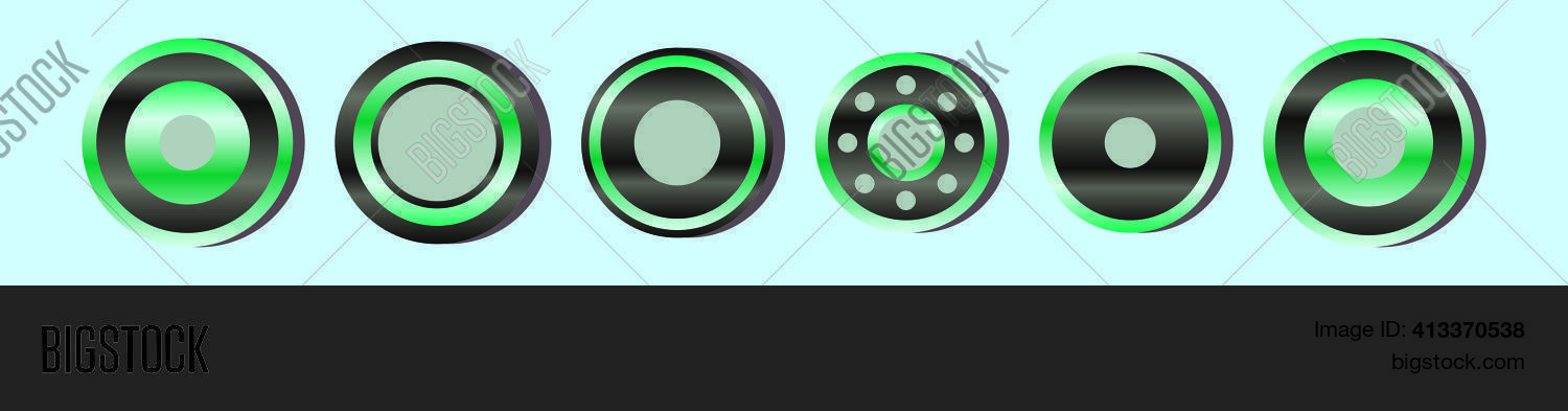 Set Eyelet Cartoon Vector & Photo (Free Trial) | Bigstock