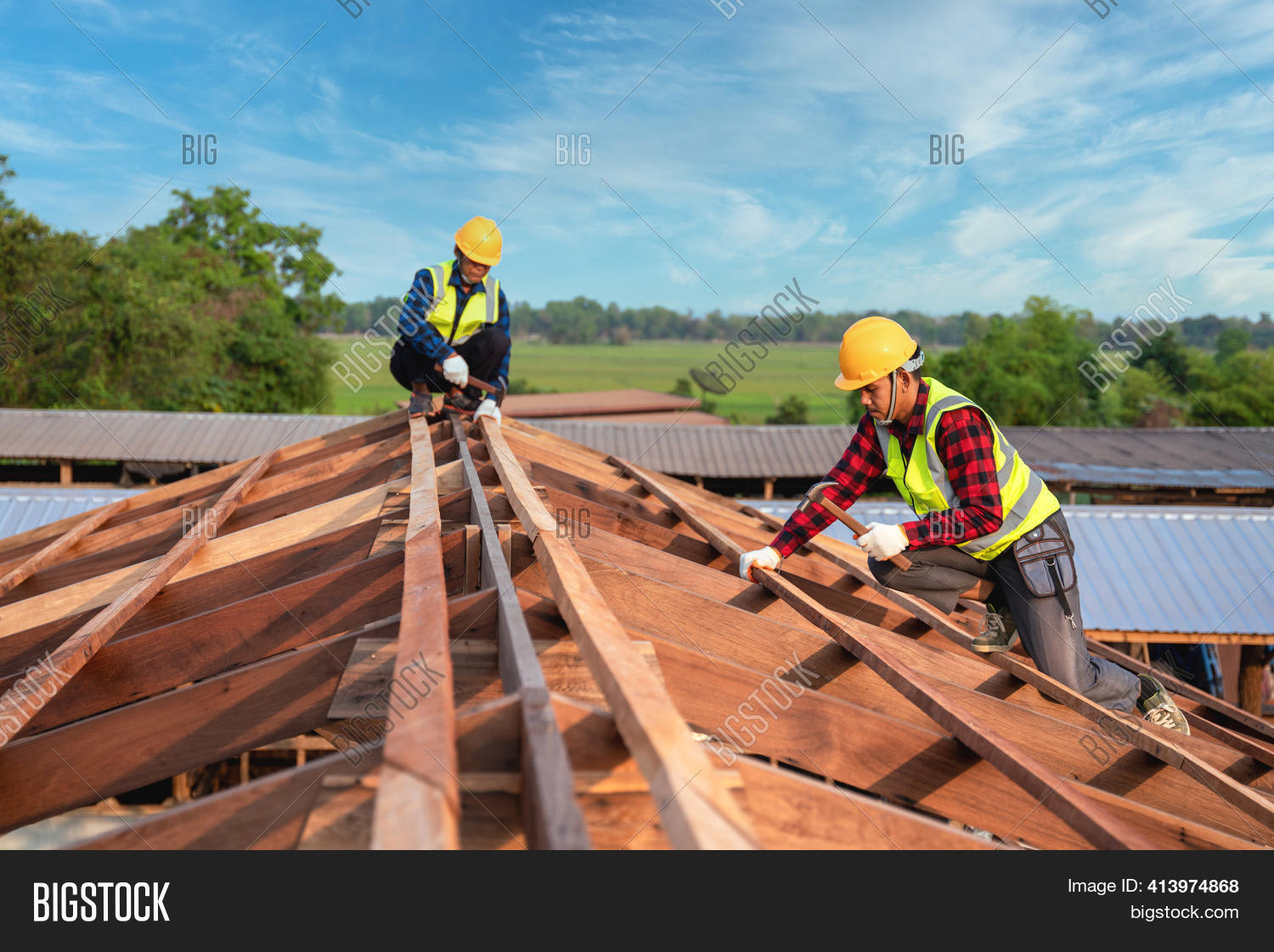 Roofer, Two Worker Image & Photo (Free Trial) Bigstock