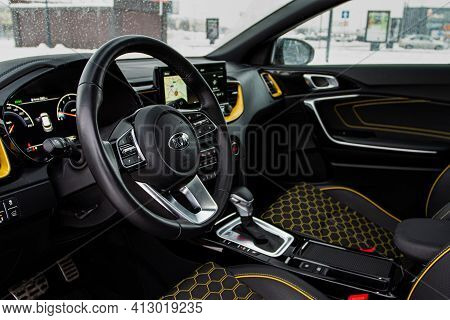 Moscow, Russia - January 10, 2021 Kia Xceed. Awd Hatchback Suv. New Kia Xceed Crossover Model Year 2