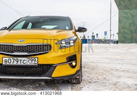 Moscow, Russia - January 10, 2021 Kia Xceed. Awd Hatchback Suv. New Kia Xceed Crossover Model Year 2