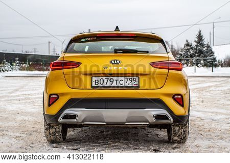 Moscow, Russia - January 10, 2021 Kia Xceed. Awd Hatchback Suv. New Kia Xceed Crossover Model Year 2