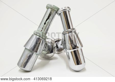 This Leaking Siphon Has Been Worn Out By Acids Over The Years And An New Siphon