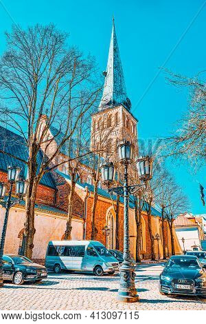 St. James Cathedral The Fourth Largest Church In Riga, The Main Catholic Church In Latvia.