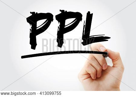 Ppl - Pay Per Lead Acronym With Marker, Business Concept Background