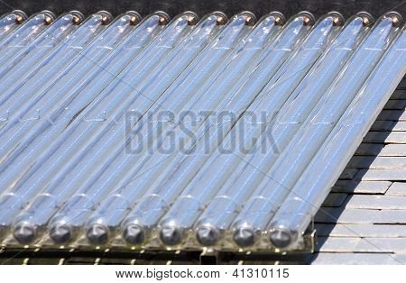 Solar-Warmwasser-Panel-array