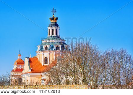 View Of Vilnius From The Hill Of The Bastion Of The Vilnius City Wall.