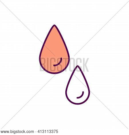 Blood Testing Rgb Color Icon. Checking Organs Functioning. Taking Blood And Platelets Sample. Detect