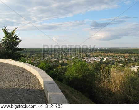 View From Chigirin Castle To The Village Below.