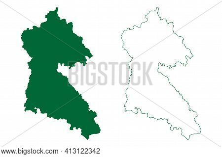 Mungeli District (chhattisgarh State, Bilaspur Division, Republic Of India) Map Vector Illustration,