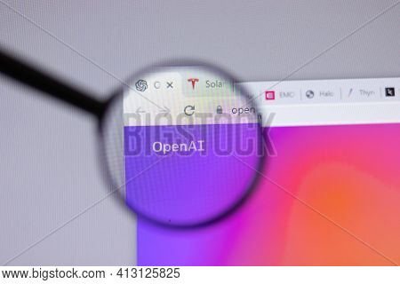 New York, Usa - 18 March 2021: Openai Company Logo Icon On Website, Illustrative Editorial
