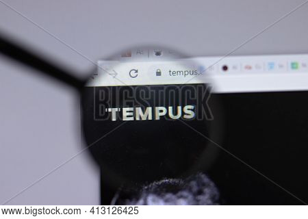 New York, Usa - 18 March 2021: Tempus Company Logo Icon On Website, Illustrative Editorial