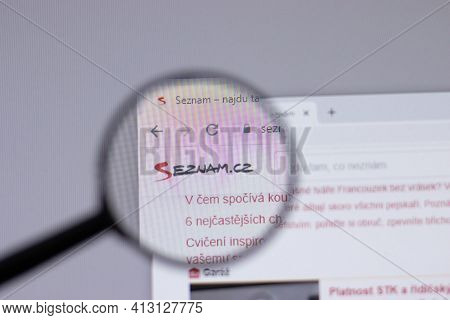 New York, Usa - 18 March 2021: Seznam.cz Company Logo Icon On Website, Illustrative Editorial