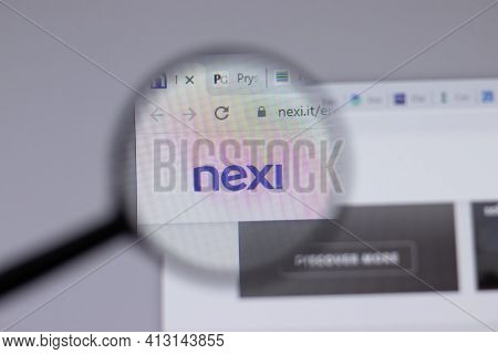 New York, Usa - 18 March 2021: Nexi Company Logo Icon On Website, Illustrative Editorial
