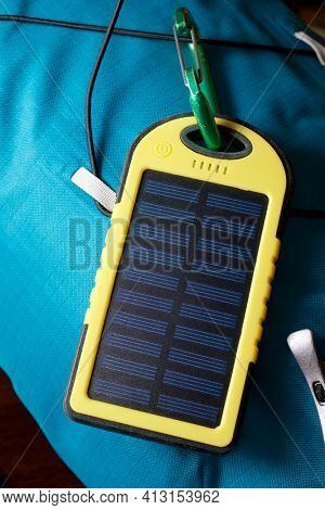 Portable solar cell for nature excursions.