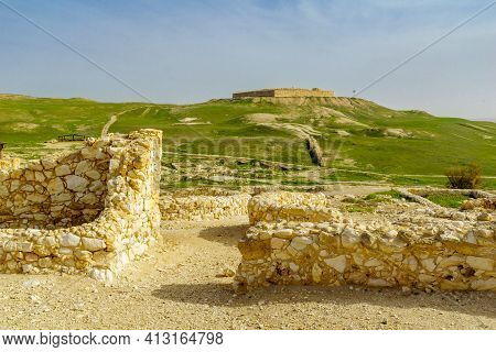 View Of The Canaanite Remains And The Iron Age Judean Kingdom Fortress, In Tel Arad National Park, S