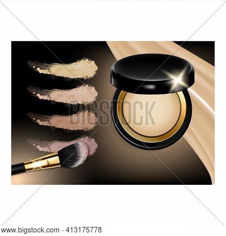 Blush Cosmetics Creative Promotional Banner Vector Illustration