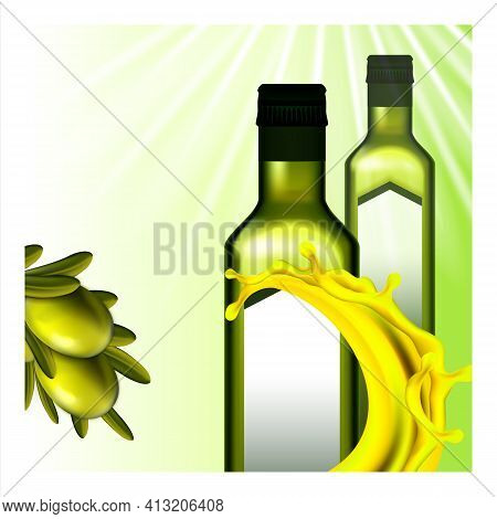 Olive Oil Extra Virgin Promotional Poster Vector