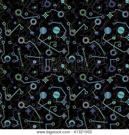 Strange Abstract Symbols In Vector Seamless Texture