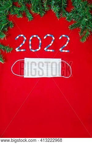 Coronavirus, Ncov-19 And The New Year. Holiday In Self-isolation, Hospital. Christmas Decorations An