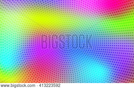 Pop Art Creative Concept Colorful Comics Book Magazine Cover. Polka Dots Colorful Background. Cartoo