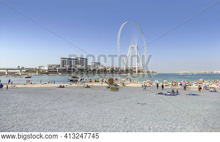 Beach Scenery In Dubai, The Most Populous City In The United Arab Emirates