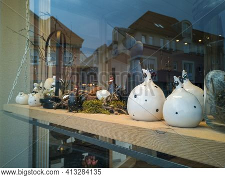 Kirchheimbolanden,rheinland-pfalz,germany,march 18 2021: Soft Selective Focus Window Closed Interior