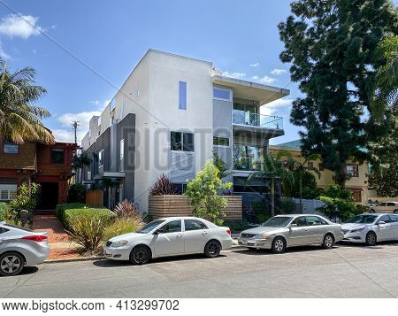 Modern Apartment Building In Hillcrest Neighborhood In San Diego, California. Usa. Tuesday 16th, 202
