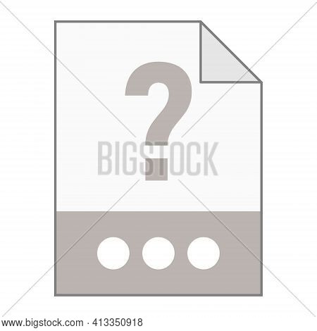 Modern Flat Design Of Unknow Illustration File Icon For Web