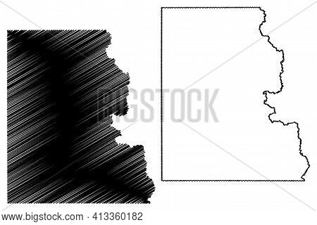 Lincoln County, State Of South Dakota (u.s. County, United States Of America, Usa, U.s., Us) Map Vec
