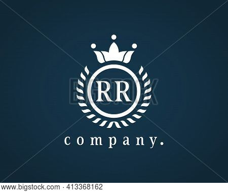 Monogram Design Elements, Graceful Mockup. Letter Rr R Elegant Logo Design For Royalty, Business Car