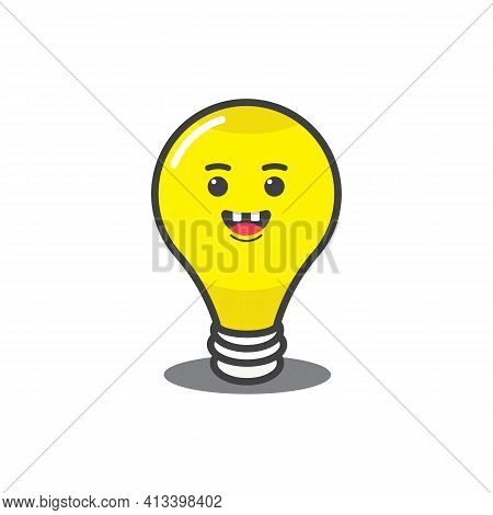 Vector Animation Icon Lamp Cartoon With Two Theeth