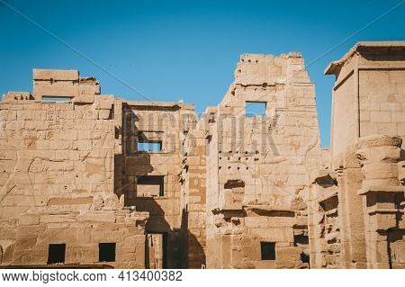 Ruins Of The Egyptian Karnak Temple, The Largest Open-air Museum In Luxor.
