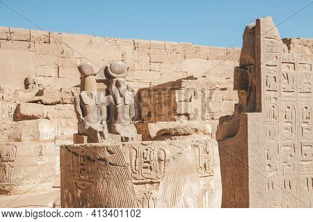 Ruins Of The Egyptian Karnak Temple, The Largest Open-air Museum In Luxor.