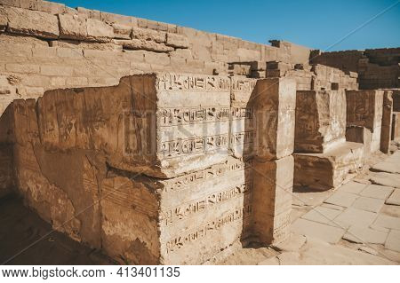 Ruins Of The Egyptian Karnak Temple, The Largest Open-air Museum In Luxor.